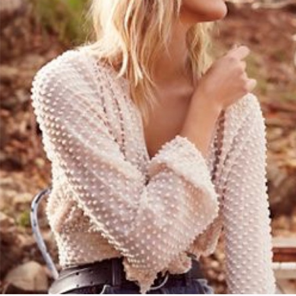 ISO Free People Stay It Together Dot Blouse M/L